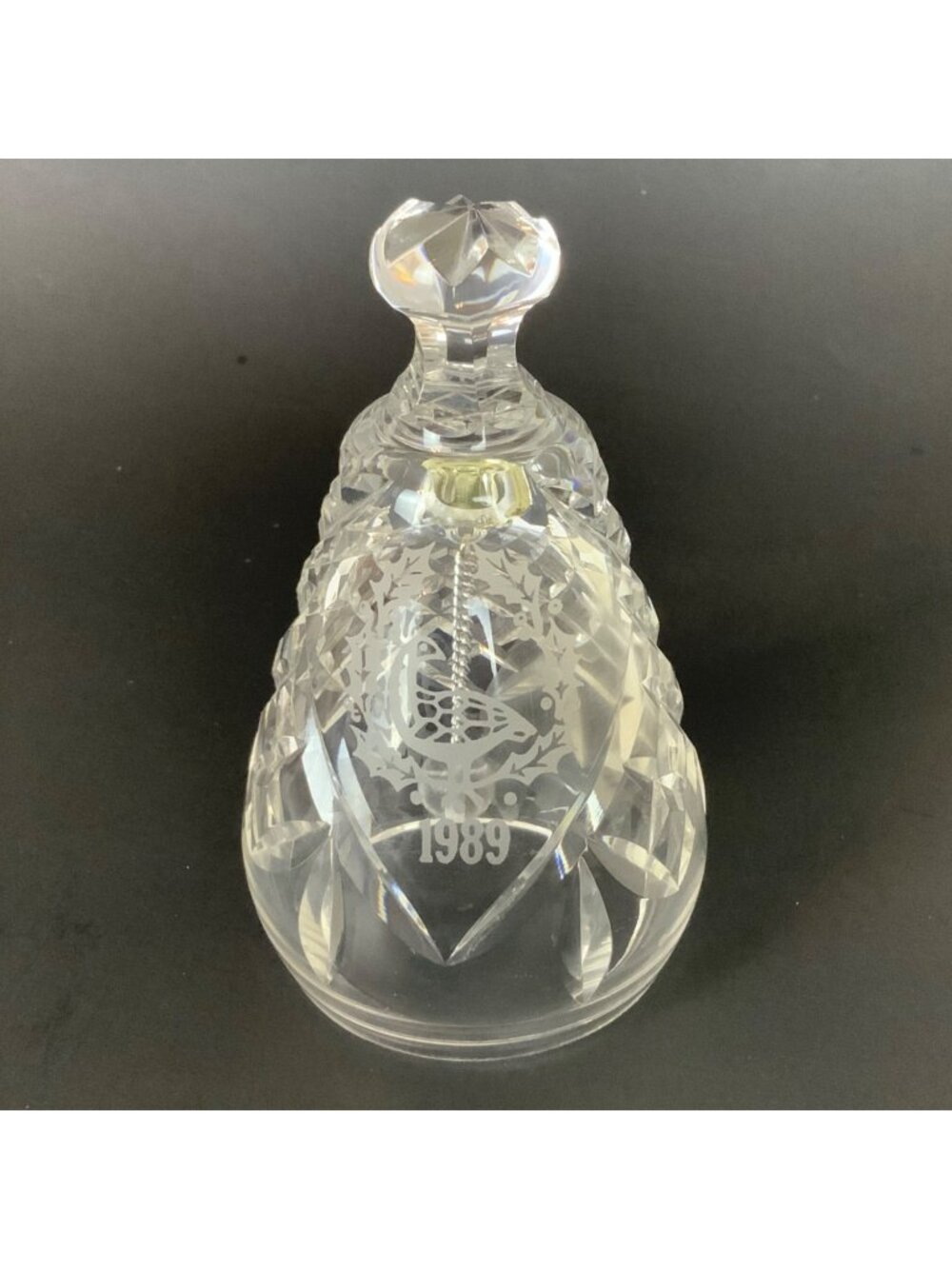 Vintage Waterford Crystal Christmas Bell 1986 Six Geese a-Laying with Box